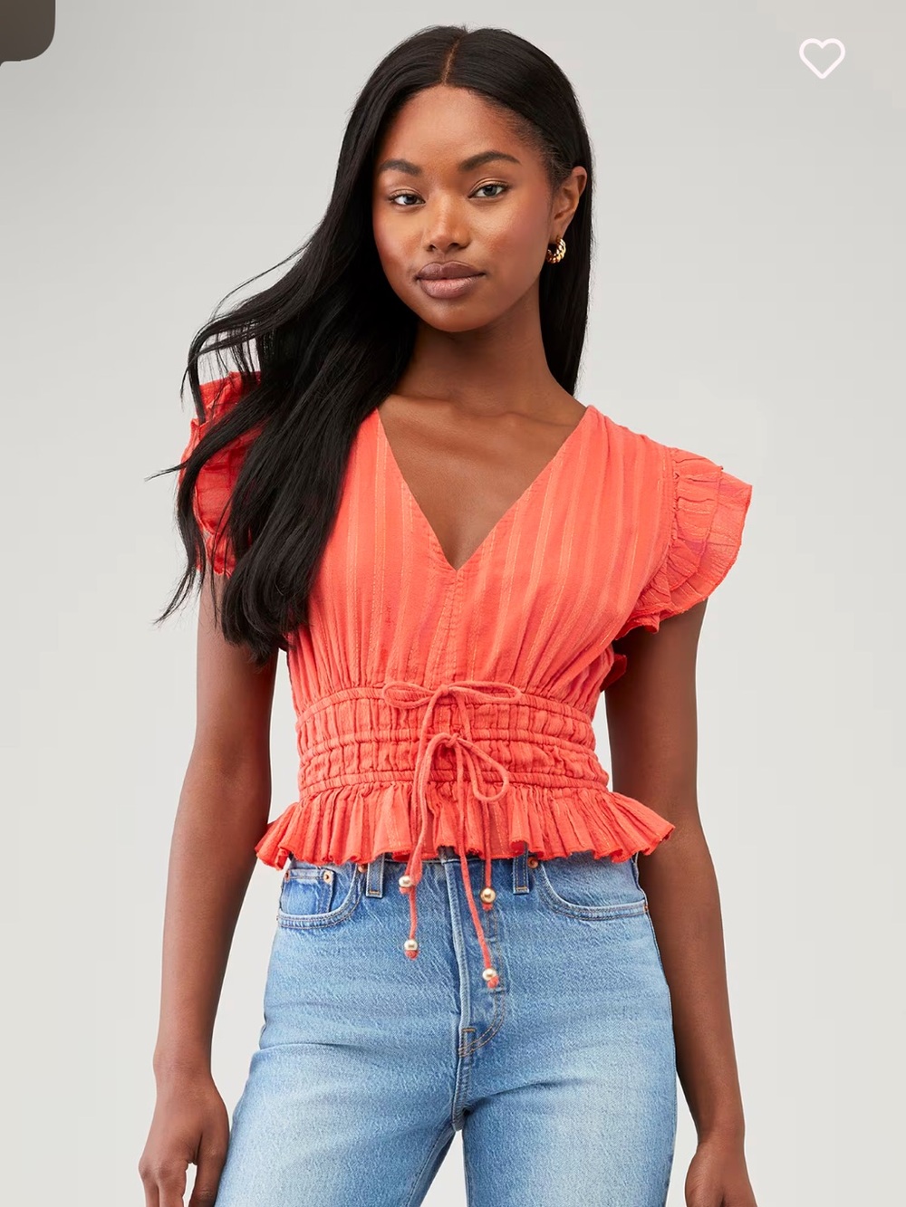 Karina Grimaldi RAFFA METALLIC TOP